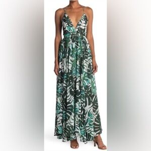 Meghan LA Enchanted Garden Floral Print Maxi Dress - Size Large